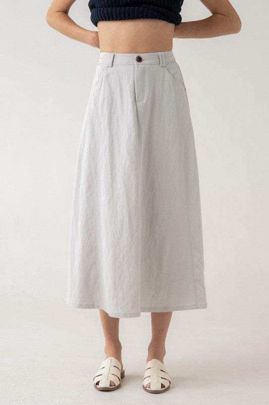 Clean A-Line Midi Skirt