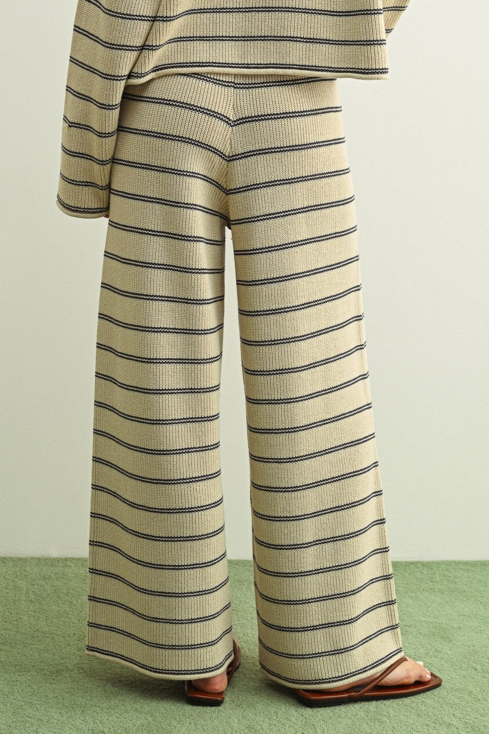 Striped Pattern Knitted Pants