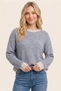 Two Tone Rib Sweater