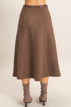 Wool Check Skirt