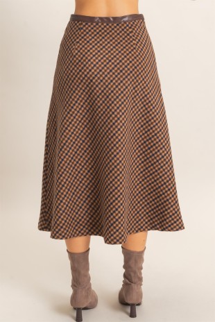 Wool Check Skirt