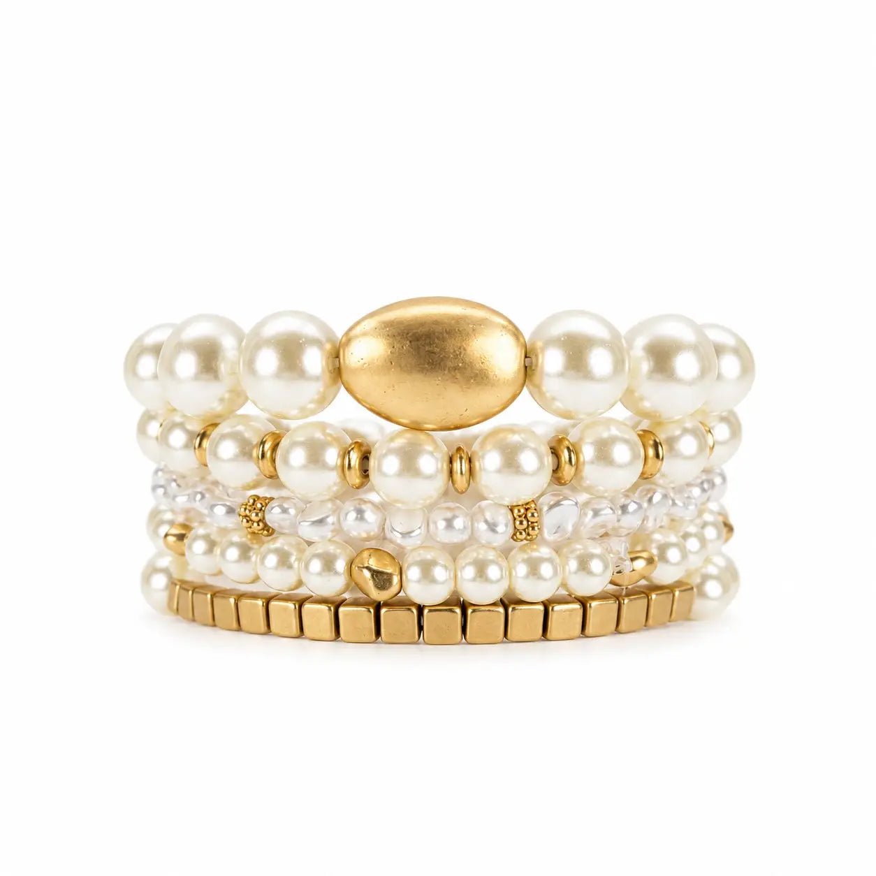 Pearl Beaded Stretch Bracelets