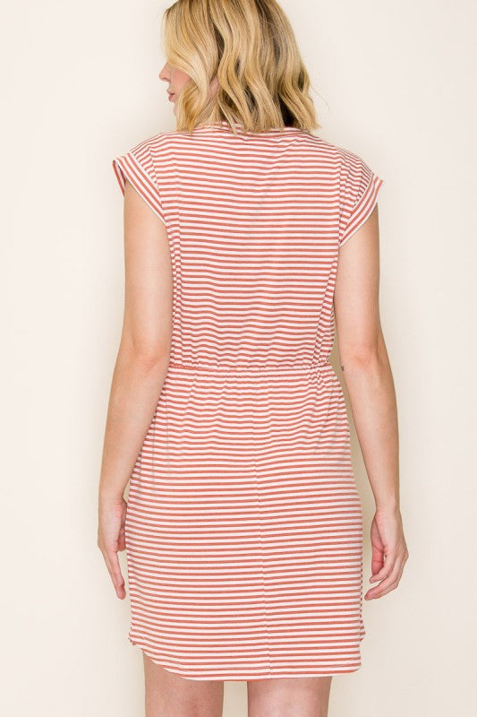 Drawstring Jersey Dress