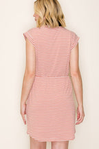 Drawstring Jersey Dress