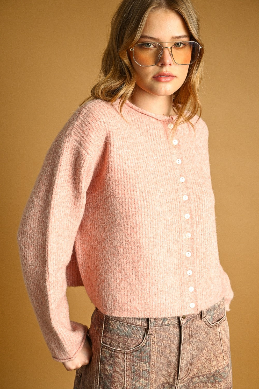 Ribbed Sweater Cardigan