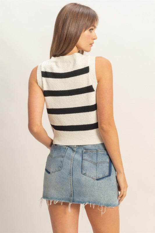 Striped Sweater Vest