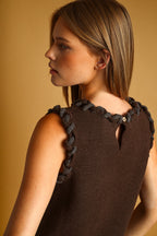 Braided Detailed Knit Top