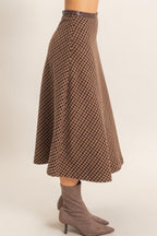 Wool Check Skirt