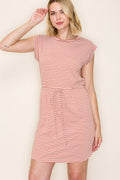 Drawstring Jersey Dress