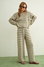 Striped Pattern Sweater Top