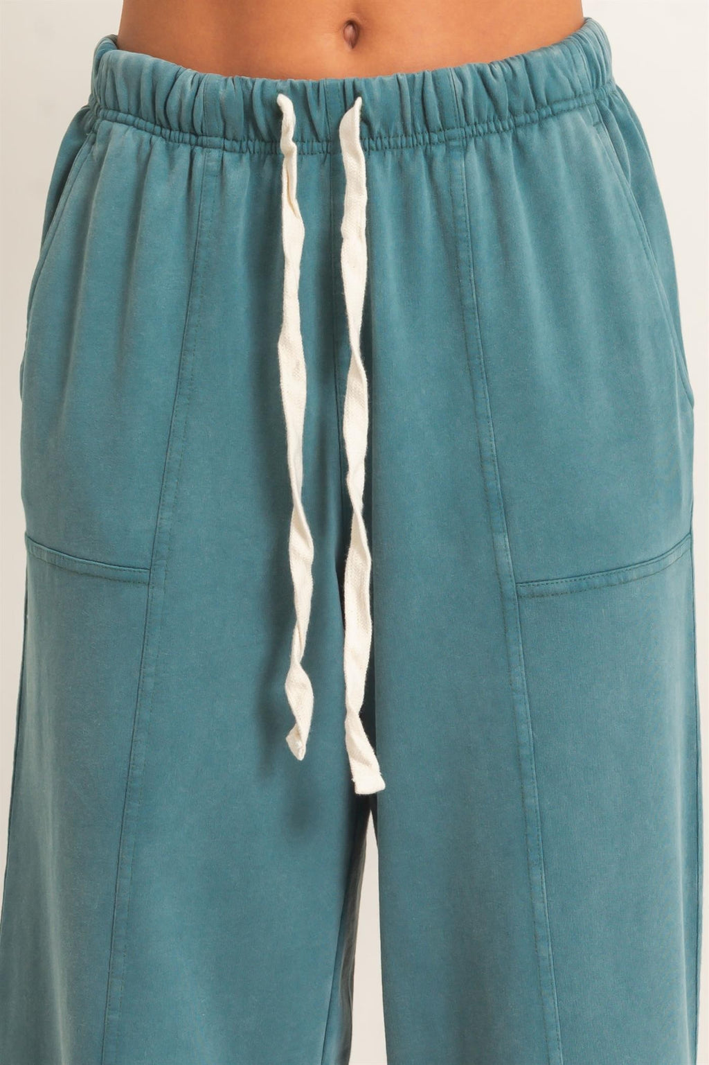 Acid Wash Drawstring Pants