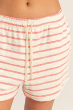 Striped Drawstring Shorts