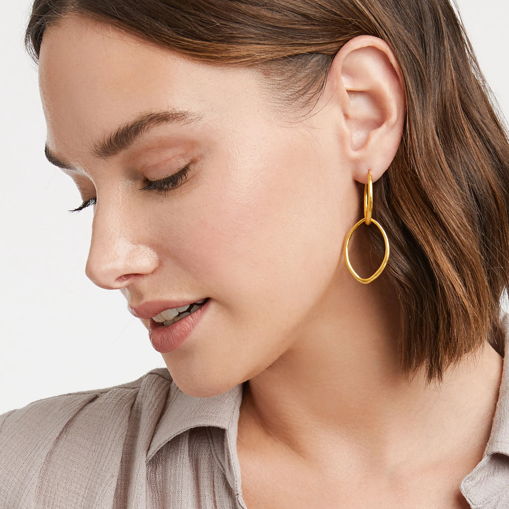 Julie Vos Fleur-de-Lis 2in 1 Earring