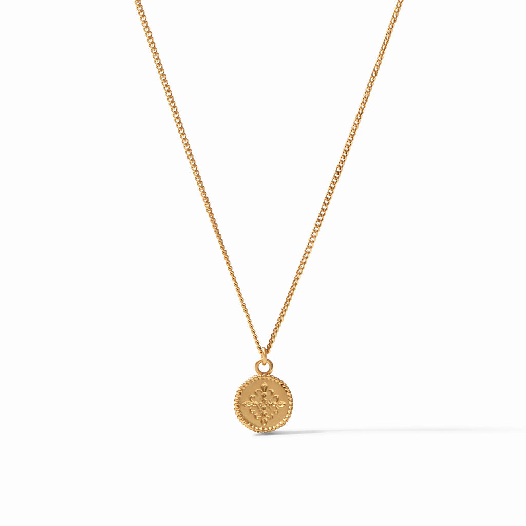 Julie Vos Fleure-de-Lis Solitaire Necklace