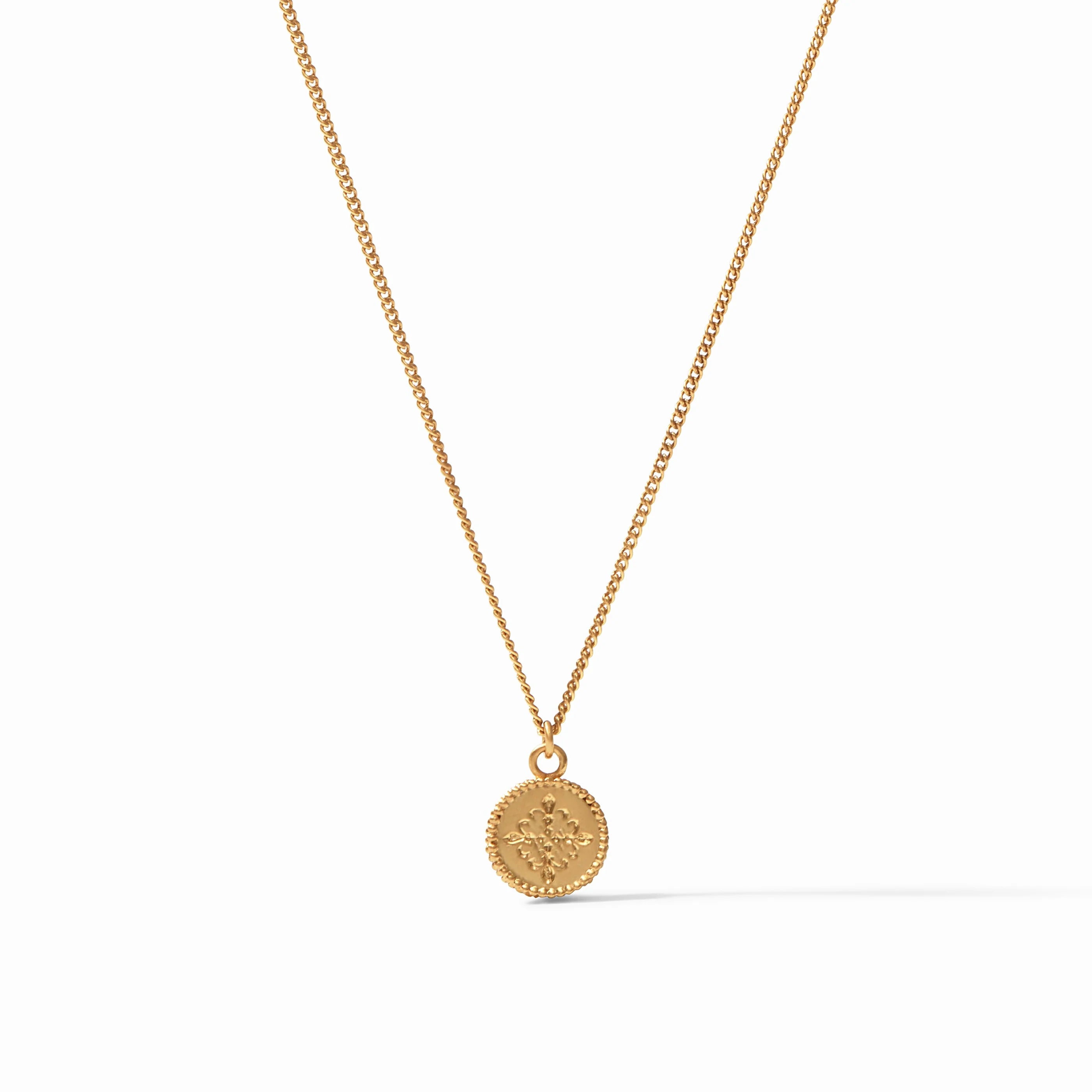 Julie Vos Fleure-de-Lis Solitaire Necklace