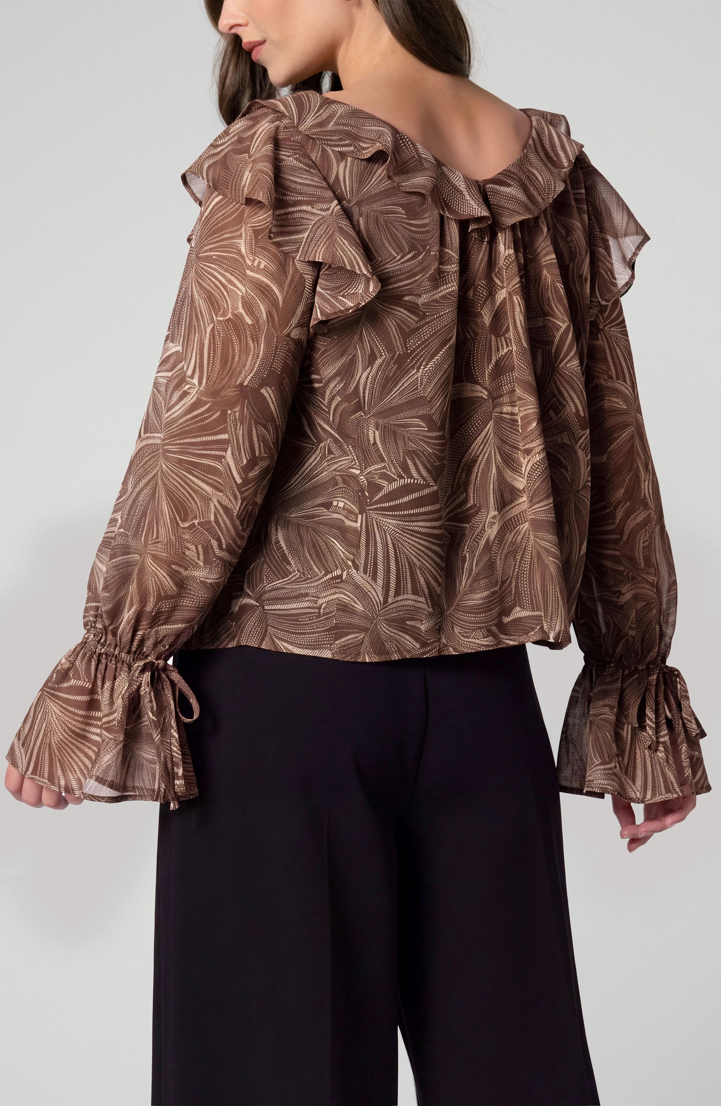 Ruffle Neck Top