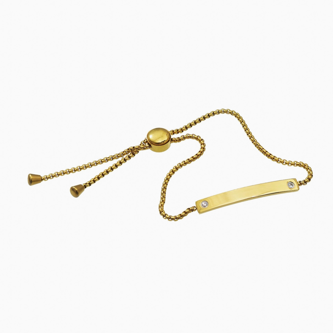 Gold Diamond Bar Bracelet - 18K Gold