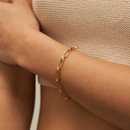 Gold Oval Links Bracelet - 18K Gold