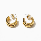 Mini Twin Hoops - 18K Gold