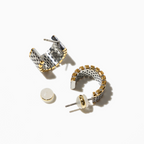 Waterproof Two‑Tone Watch Hoops