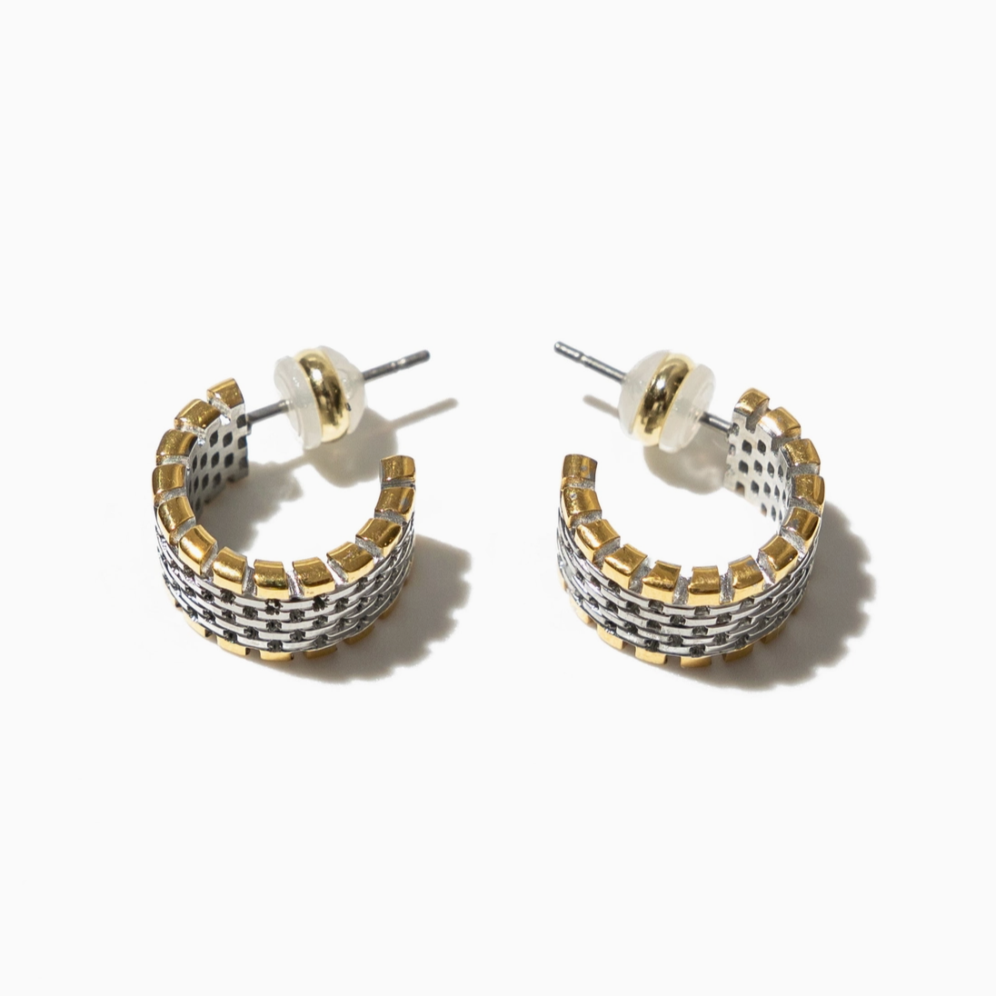 Waterproof Two‑Tone Watch Hoops