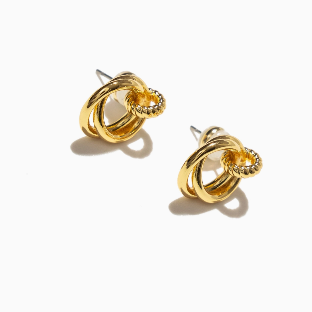Looped Duo Studs - 18K Gold