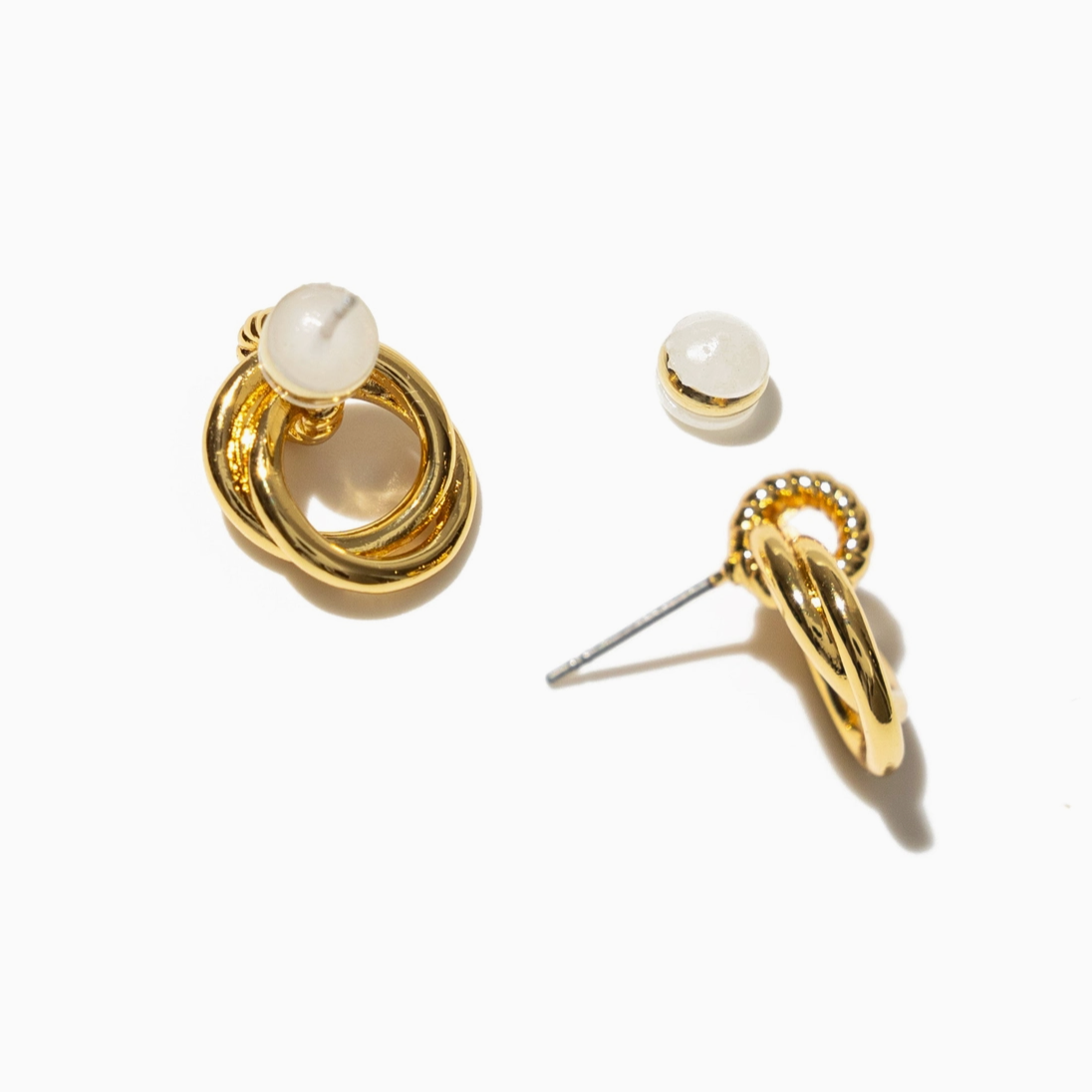 Looped Duo Studs - 18K Gold