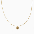 Sun Opal Pendant Necklace - 18K Gold