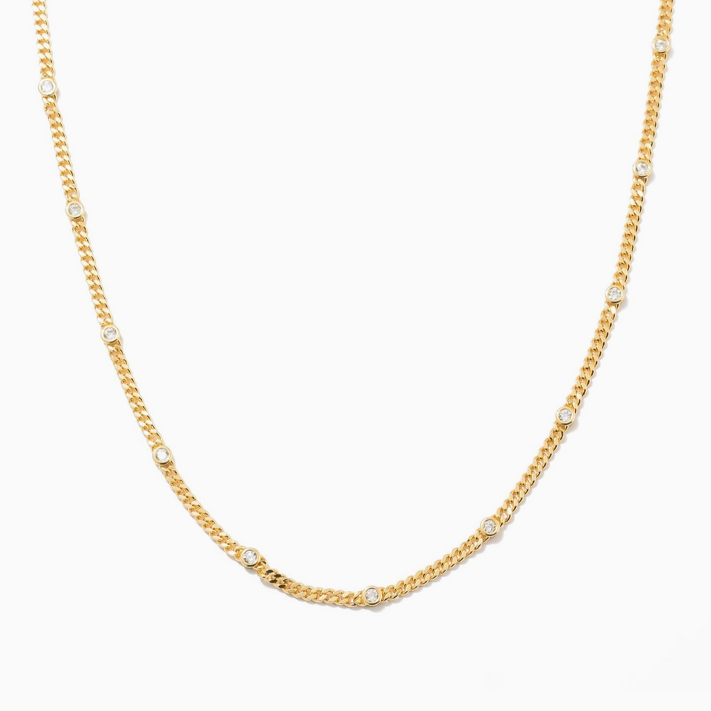 Dainty CZ Choker - 18K Gold