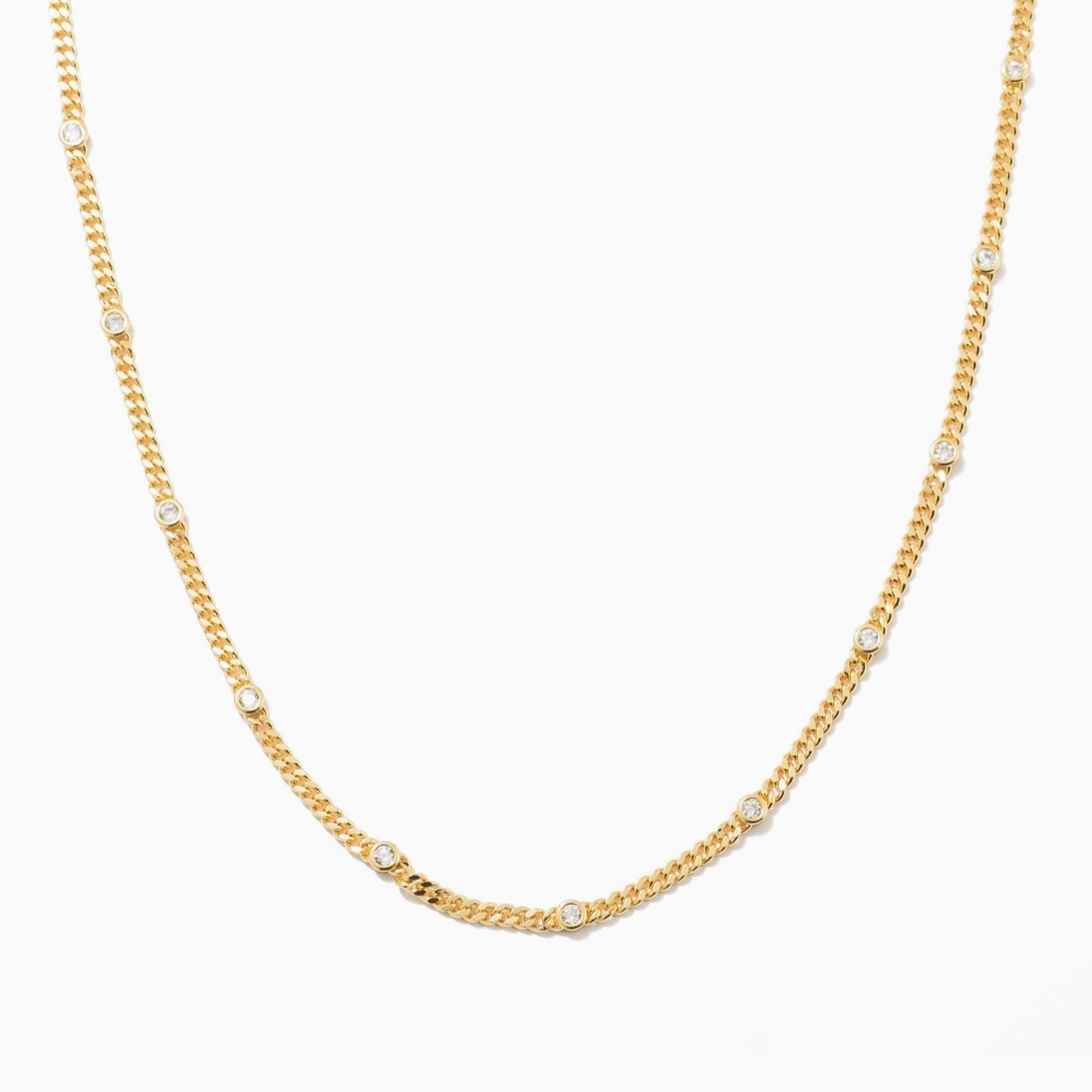 Dainty CZ Choker - 18K Gold
