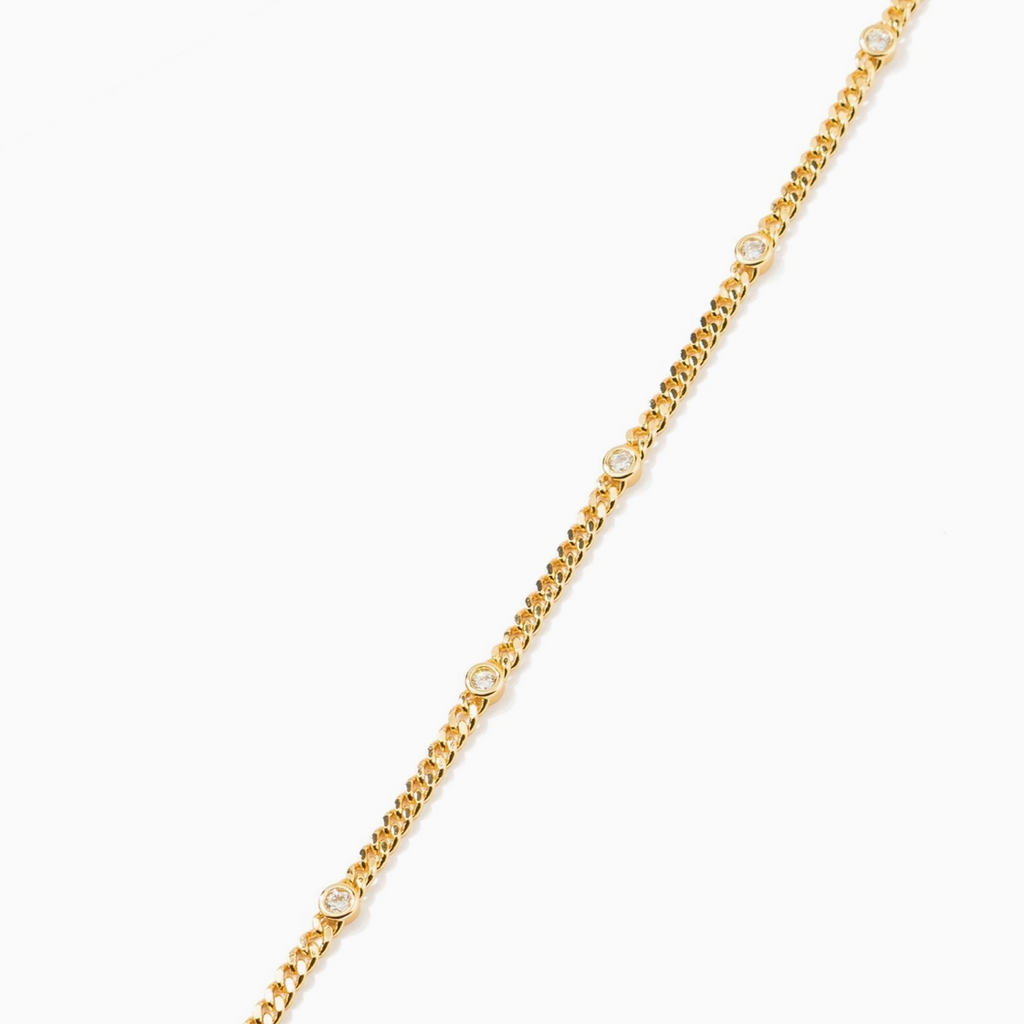 Dainty CZ Choker - 18K Gold