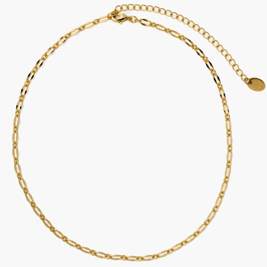Modern Paperclip Necklace - 18K Gold