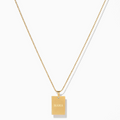 Mama Tag Pendant Necklace - 18K Gold