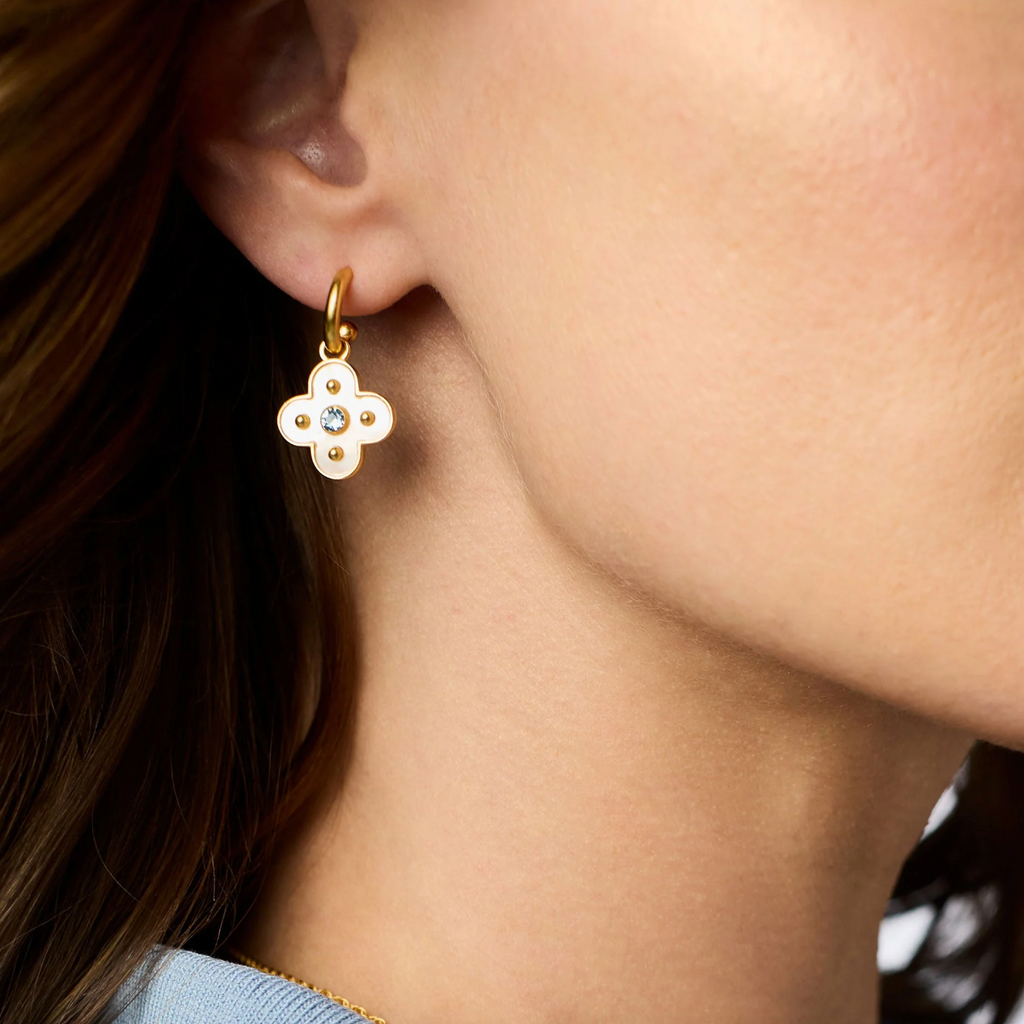 Julie Vos Colette Hoop & Charm Earring