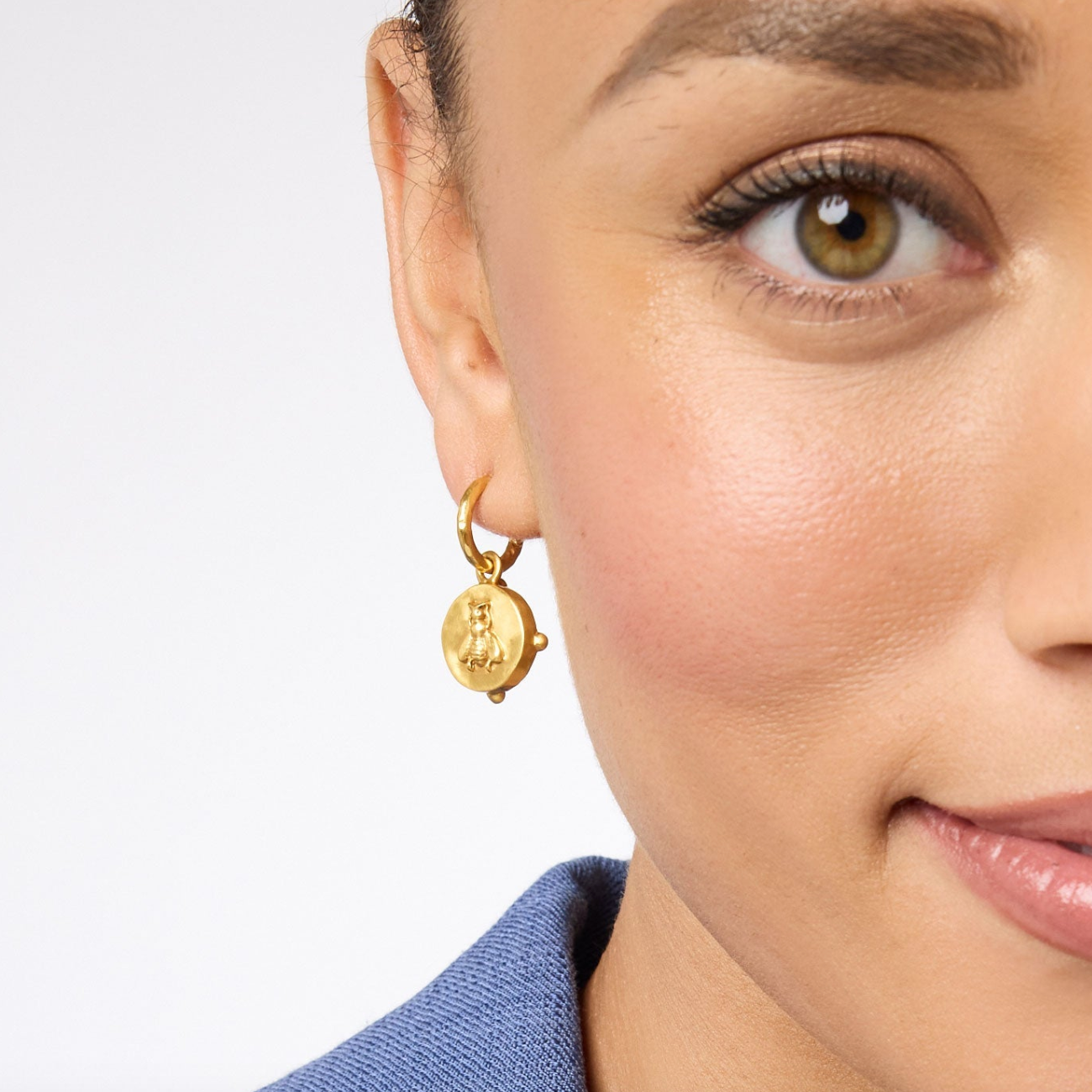 Julie Vos Honeybee Hoop & Charm Earring