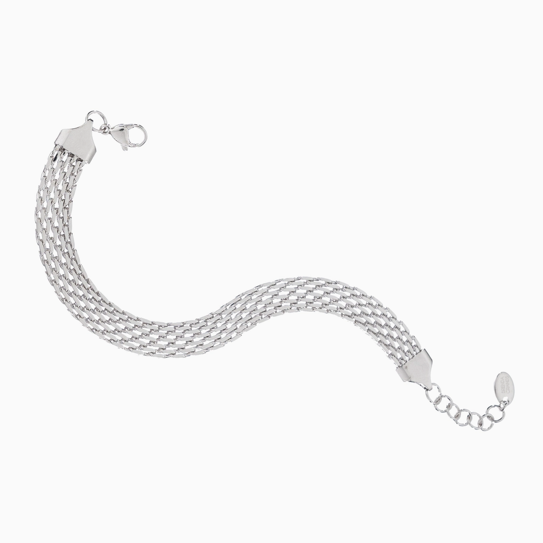 Waterproof Silver Braided Band Bracelet