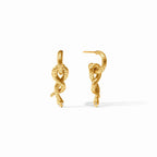 Julie Vos Snake Hoop & Charm Earrings