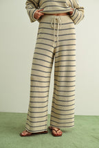 Striped Pattern Knitted Pants