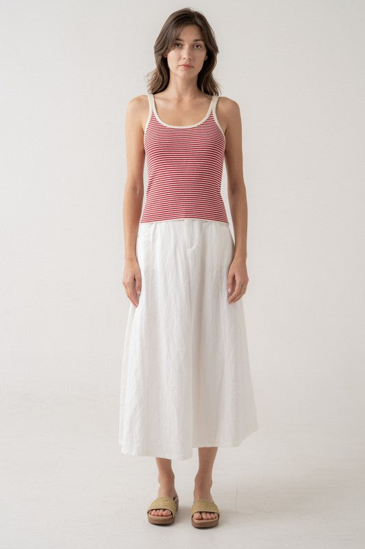 Clean A-Line Midi Skirt
