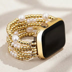 Gold & Pearl Stretch Apple Watchband