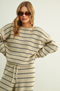 Striped Pattern Sweater Top