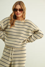 Striped Pattern Sweater Top