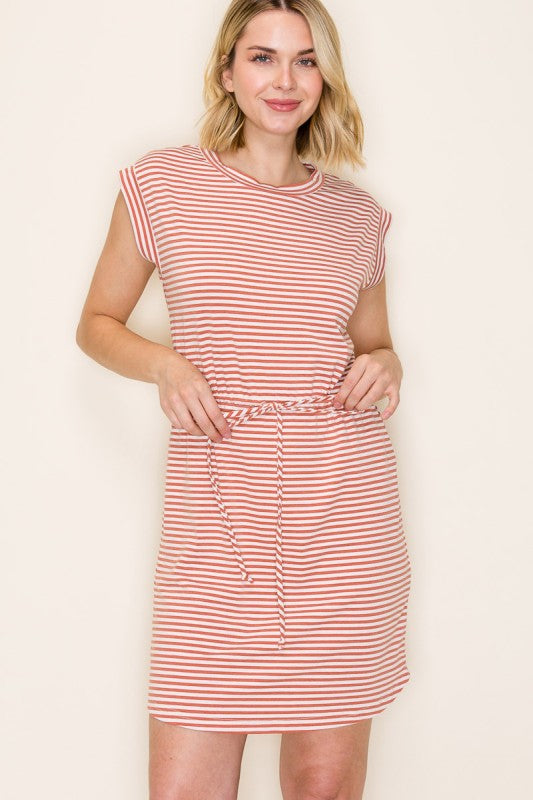 Drawstring Jersey Dress