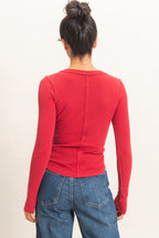 Henley Long Sleeve Top