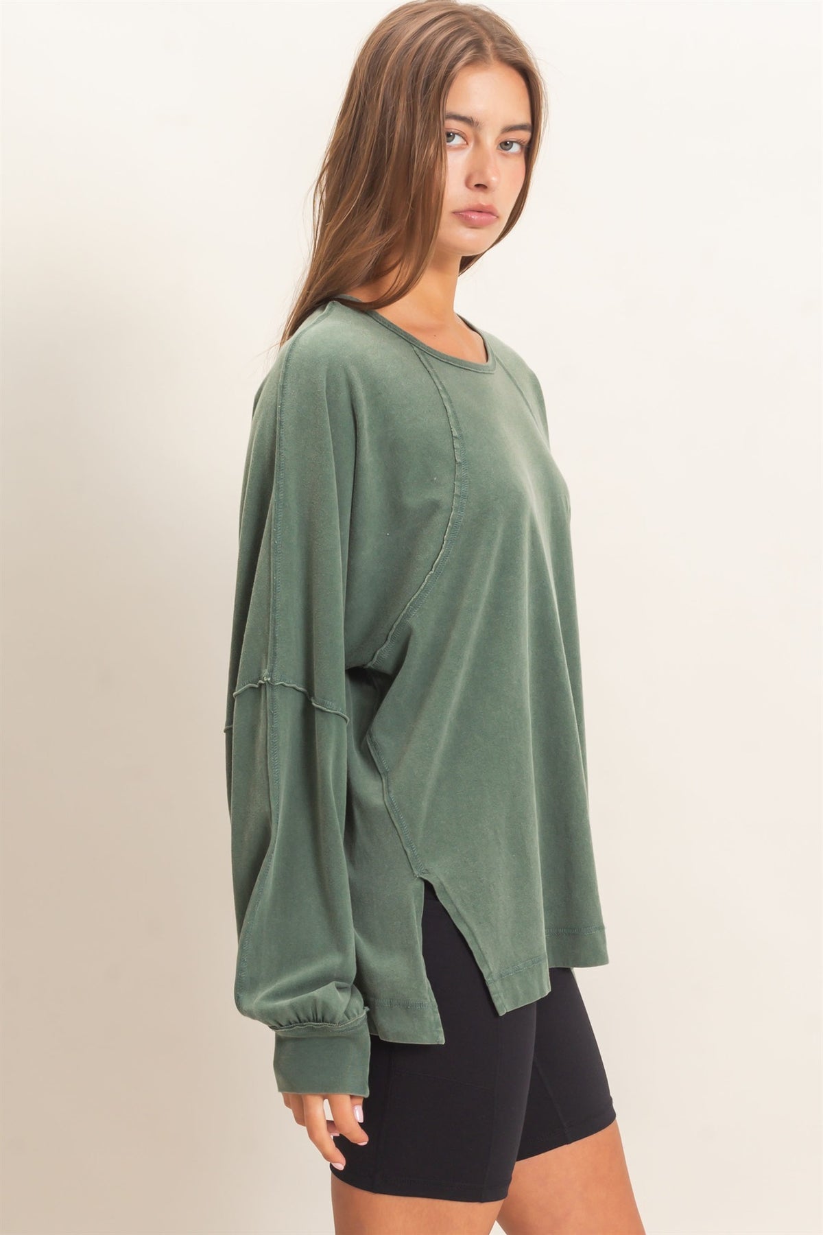 Raglan Sleeve Washed Top