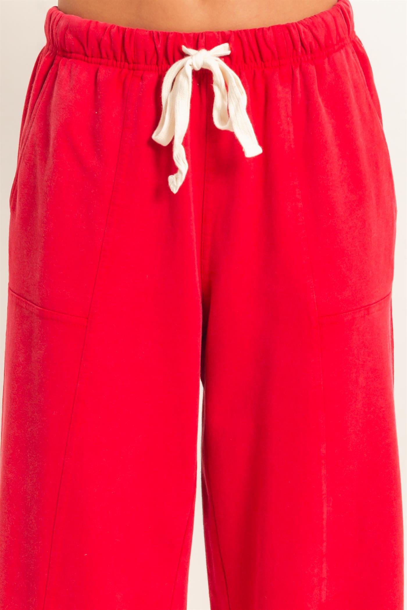 Acid Wash Drawstring Pants