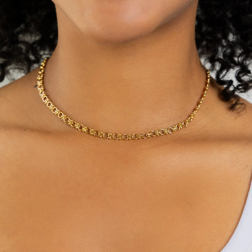 18K Circle Link Necklace