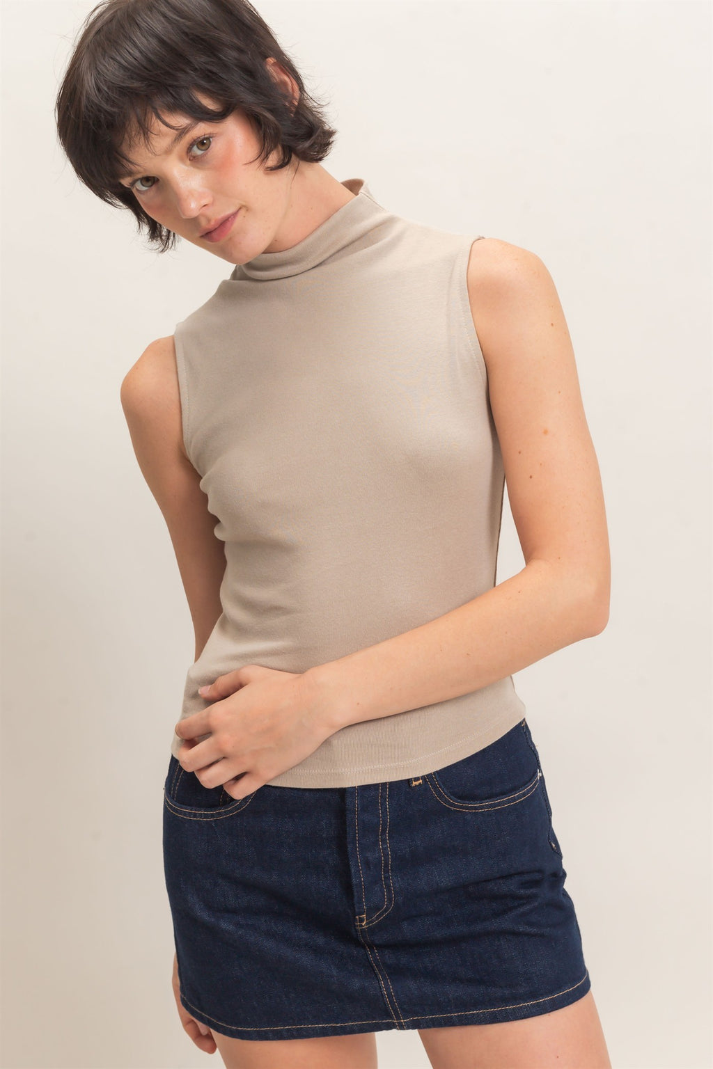 Mock Neck Top