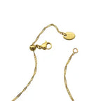 Waterproof Gold Initial Bar Pendant