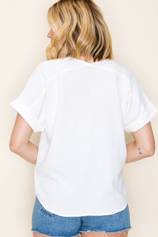 Roll Up Sleeve Top